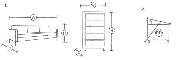 Note Furniture Measurements